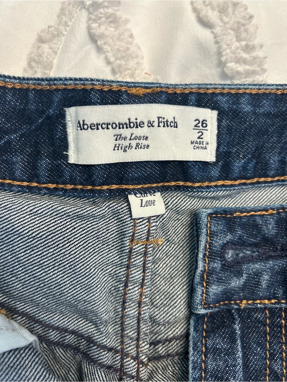 Abercrombie & Fitch High-Rise Jeans in Indigo Blue Denim